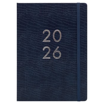 Kalendarz książkowy 2026 tygodniowy A4 krokodyl granatowy - Paperdot