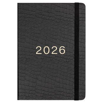 Kalendarz książkowy 2026 tygodniowy A5 Paperdot krokodyl czarny - Paperdot