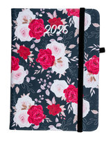 Kalendarz książkowy 2026 tygodniowy A6 Elefant Flamenco czerwone-kwiaty