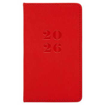 Kalendarz książkowy 2026 tygodniowy A6 Paperdot czerwony - Paperdot