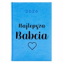 Kalendarz Ksiązkowy A5 2026 Błękitny Terminarz Dla Najlepsza Babcia Wzory