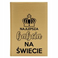 Kalendarz Książkowy A5 2026 Złoty Planer Dzienny Dla Babci Najlepsza Babcia