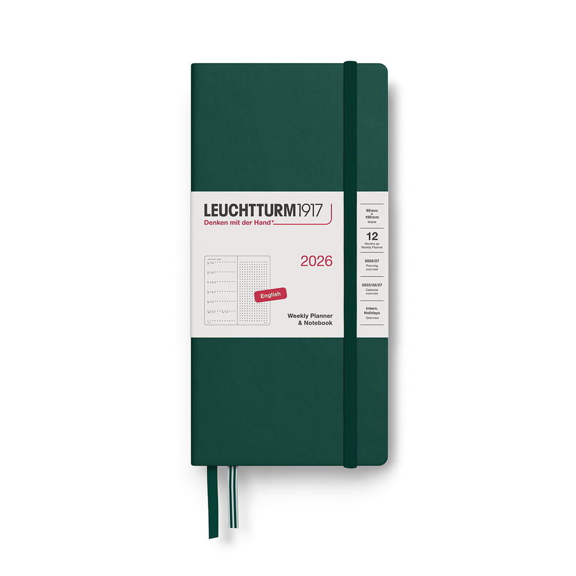 LEUCHTTURM1917 367753 Agenda Settimanale E Taccuino Composition (B5) 2024, Con Quaderno Extra Per Indirizzi E Anniversari, Blu Marino, Tedesco, 12 Mesi