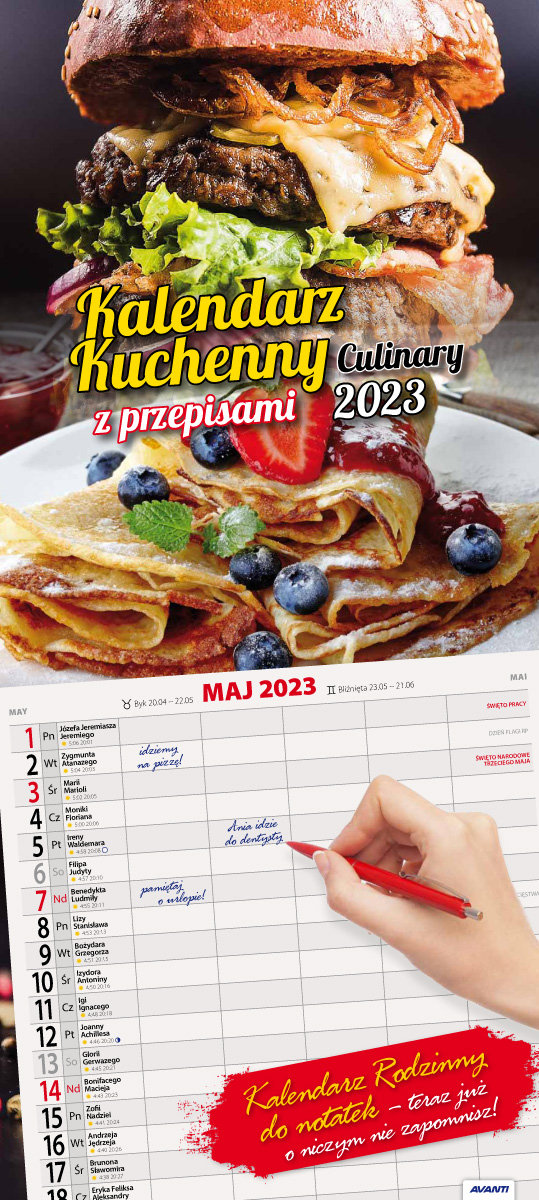 Kalendarz Miesięczny 2023 Kuchenny Na Spirali Avanti Sklep Empikcom 1416