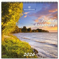 Kalendarz miesięczny, 2026, 30x60 cm, ścienny,  Polskie Krajobrazy