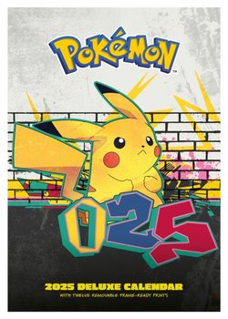 Kalendarz na ścianę A3 Deluxe Pokemon na 2025 rok Prezent dla dziecka - Danilo