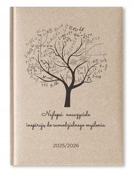 KALENDARZ NAUCZYCIELA Z MOTYWEM DRZEWA A5 2025/2026 BERGO KOŚĆ SŁONIOWA - Inna marka