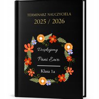 Kalendarz Nauczycielski Czarny 2025/2026 DZIĘKUJEMY *IMIĘ I KLASA* Planner