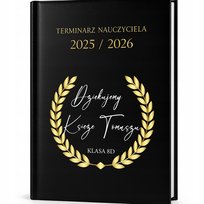 Kalendarz Nauczycielski Czarny 2025/2026 DZIĘKUJEMY KSIĘŻE *IMIĘ* Terminarz