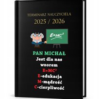 Kalendarz Nauczycielski Czarny 2025/2026 *IMIĘ* JEST DLA NAS WZOREM Planner
