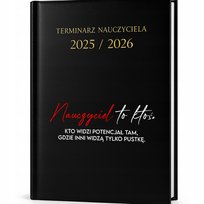 Kalendarz Nauczycielski Czarny 2025/2026 NAUCZYCIEL WIDZI POTENCJAŁ Planner