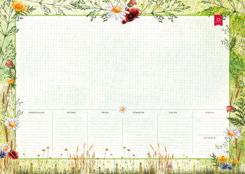 Kalendarz planer biurkowy 2024 A3 Kwiaty polne