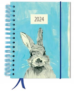 Kalendarz planer książkowy 2024 dzienny A5 TaDaPlanner niebieski