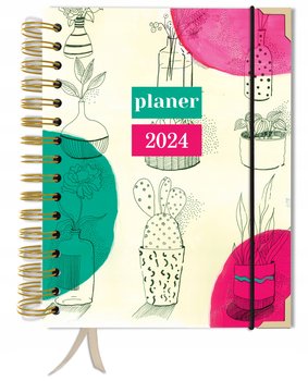 Kalendarz planer książkowy 2024 tygodniowy A5 TaDaPlanner różowy