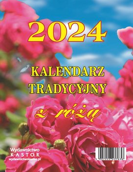 Kalendarz ścienny 2024 dzienny Kastor duży zdzierak z różą - KASTOR