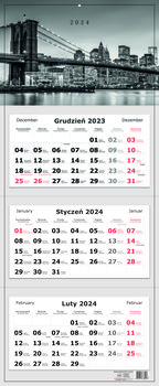 Kalendarz ścienny 2024 miesięczny Interdruk Miasto - Interdruk