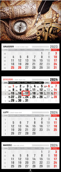 Kalendarz ścienny 2024 miesięczny Pan Kalendarzyk Antyczna Mapa - Pan Kalendarzyk
