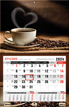 Kalendarz ścienny 2024 miesięczny Pan Kalendarzyk Kawa - Pan Kalendarzyk