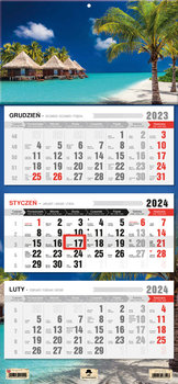 Kalendarz ścienny 2024 miesięczny Pan Kalendarzyk Tropik - Pan Kalendarzyk