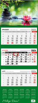 Kalendarz ścienny 2024 miesięczny Pan Kalendarzyk Zen - Pan Kalendarzyk