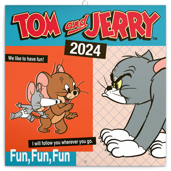 Kalendarz ścienny 2024 miesięczny Presco Group Tom i Jerry