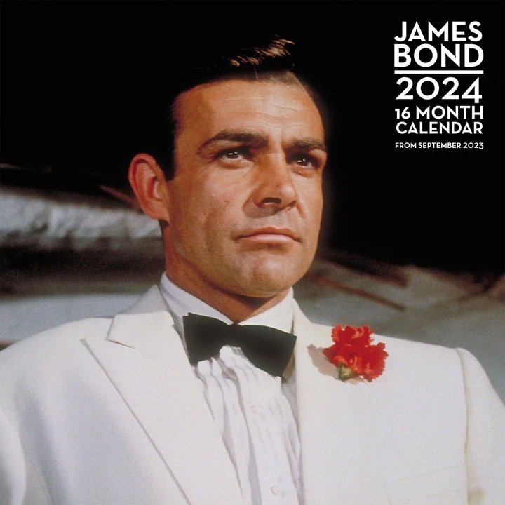 Kalendarz ścienny 2024 miesięczny Pyramid International James Bond