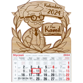 Kalendarz ścienny 2024 miesięczny Wondergift