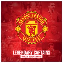 Kalendarz ścienny 2026 Manchester United FC Legends Kalendarze na ścianę na prezent 30x30 cm