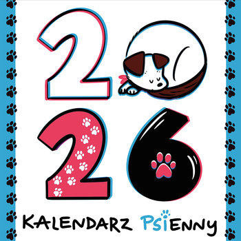 Kalendarz ścienny 2026 miesięczny Eurograf PSIENNY PSOTTER