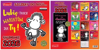 Kalendarz ścienny 2026 miesięczny Kukartka, Sheep Szczery - Kukartka