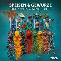 Kalendarz Ścienny 2026 miesięczny, TUSHITA Verlags ZIOŁA PRZYPRAWY kuchnia + PLAKAT