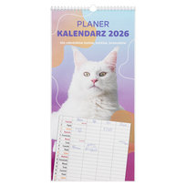 Kalendarz ścienny 2026, Paperdot, planer miesięczny, Koty
