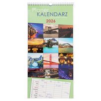 Kalendarz ścienny 2026, Paperdot, planer miesięczny, Podróże