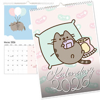 KALENDARZ ŚCIENNY 2026 WIELOPLANSZOWY DUŻY PUSHEEN BAJKA KOT KOTEK A4