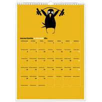Kalendarz ścienny A3 2024 kalendarz z kawkami