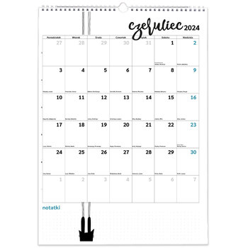 Kalendarz ścienny A3 2024 minimalistyczny kalendarz z kotami Planer - Inna marka