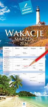 Kalendarz ścienny notatnikowy 2026, Lucrum, Wakacje marzeń - Lucrum