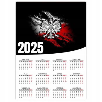 KALENDARZ ŚCIENNY PLAKATOWY 2025 50x70cm Na Prezent POLSKA Godło Wzory - Inna marka