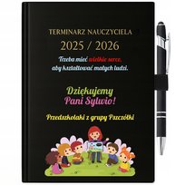 Kalendarz terminarz 2025/2026 upominek dla nauczyciela z gumką PRZEDSZKOLE