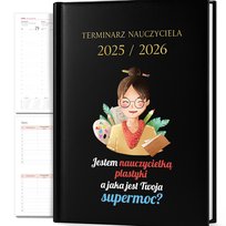 KALENDARZ TERMINARZ PLANER A5 2025/2026 PREZENT DLA NAUCZYCIELKI PLASTYKI