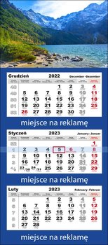 Kalendarz trójdzielny, 2023, Różnokolorwy
