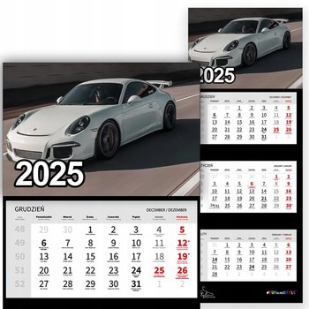 KALENDARZ TRÓJDZIELNY 2025 Terminarz Dzienny Porsche 911 Zdjęcie Wzory - Inna marka