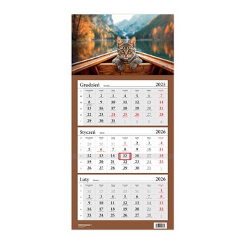 Kalendarz trójdzielny 2026, Helma 265, LUX Kot w łódce - Helma 365