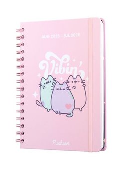 Kalendarz Tygodniowy, Pusheen 2025 | 2026, Notatnik A5, dla Dzieci, Kot - Pusheen
