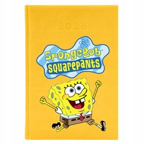 KALENDARZ ŻÓŁTY 2026 A5 PLANER TERMINARZ | DLA FANA PREZENT SPONGEBOB WZOR