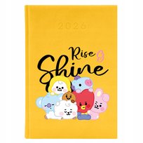 KALENDARZ ŻÓŁTY DZIENNY 2026 A5 PLANER | RISE SHINE PREZENT ANIME MIX WZORY