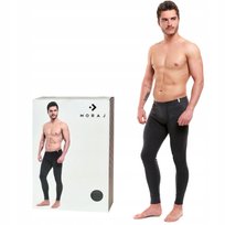 Kalesony Męskie Bawełniane Grube Ciepłe Moraj M Dark Grey