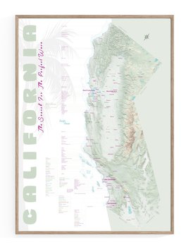 KALIFORNIA USA Surfing - plakat dla Surfera 40x50cm - Mapsbyp