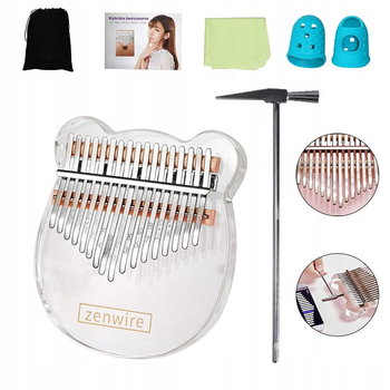 Kalimba Instrument Afrykański Pianino Zanza Mbira 17 klawiszowa Akrylowa K-03a - Inny producent