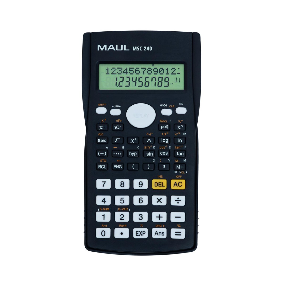 Maul Kalkulator Naukowy Msc 240 12-Pozycyjny 2 Linie Wyświetlania Czarny Maul